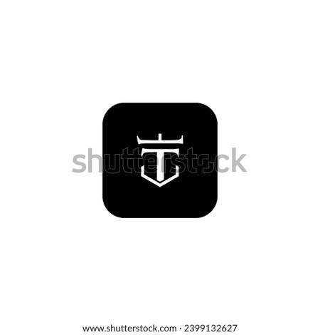icon t shild modern, simple, abstract