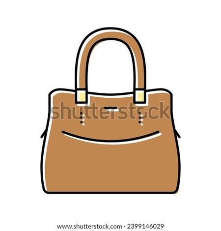 leather bag woman color icon vector. leather bag woman sign. isolated symbol illustration