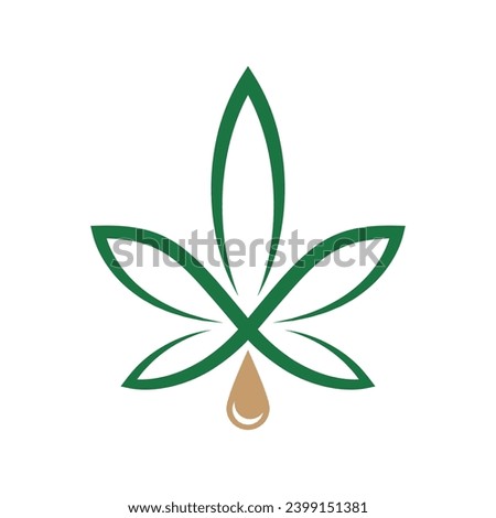 Cannabis icon logo design concept