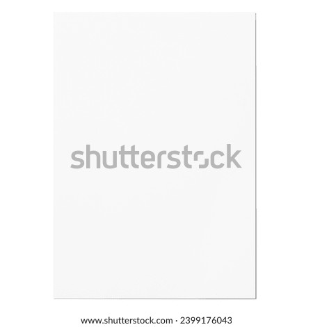 Blank white paper sheet isolated on a white background