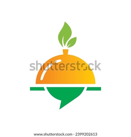 organic food vegetarian vector logo
