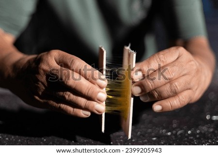 Closeup rubber adhesive that is used in general and in factories. Royalty-Free Stock Photo #2399205943