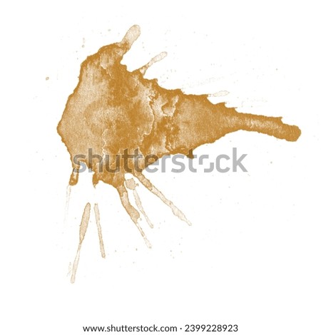 Coffee stains isolated on a white background. Royalty high-quality free stock photo image of Coffee and Tea Stains  cup rings. Round coffee stain isolated, cafe stain fleck drink beverage