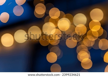 abstract background with orange lights at night