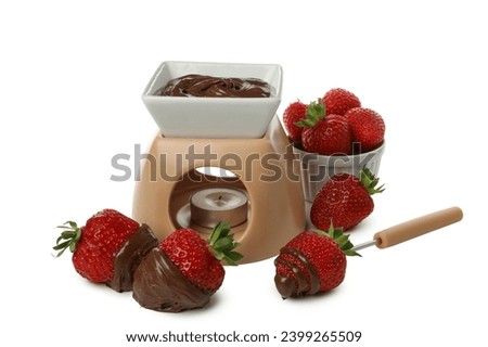 PNG Strawberry fondue bowl isolated on white background.