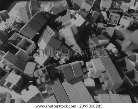 Lego image with black and white effect 