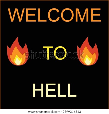 Welcome to Hell Flames Poster