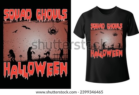 Squad Ghouls Halloween T Shirt Design for Halloween