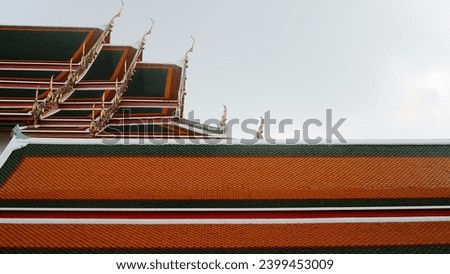 Beautiful Thai traditional temple roof blackground