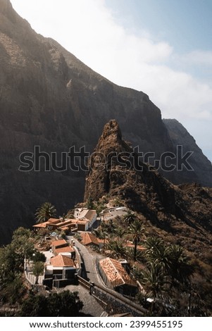 Beautiful tourist village of Masca in the Teno massif in Tenerife, Canary Islands Royalty-Free Stock Photo #2399455195