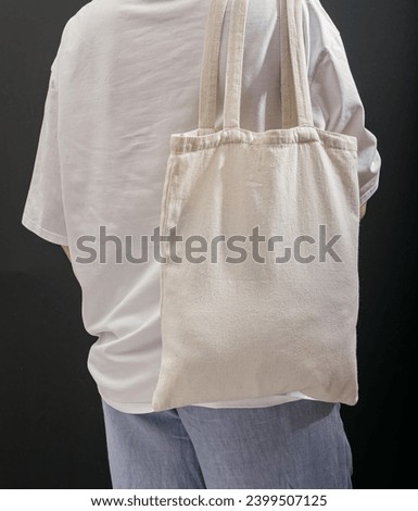 Natural cotton eco tote bag, textile shopper, totebag