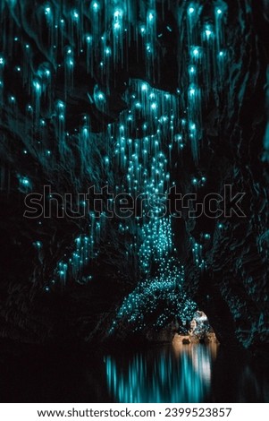 Observe the Glowworms at Waitomo Caves, incredible experience, New Zealand Royalty-Free Stock Photo #2399523857