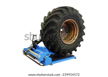 big tire isolated under the white background