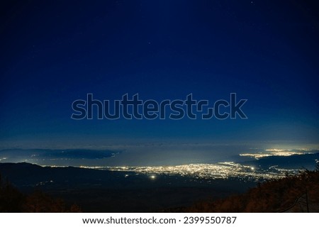 Night view from the 5th station of Mt. Fuji (Fujinomiya City, Shizuoka Prefecture) Royalty-Free Stock Photo #2399550787