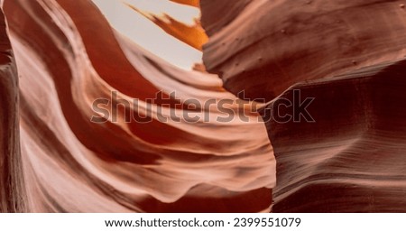 Look of water shaped smooth sandstone walls to unusual curves and adges in antelope national park in arizona, america, usa Royalty-Free Stock Photo #2399551079