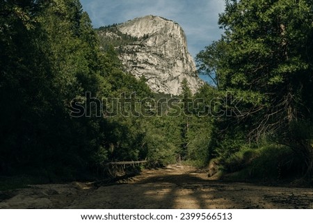 Road to Half Dome in Yosemite Valley National Park California. High quality photo