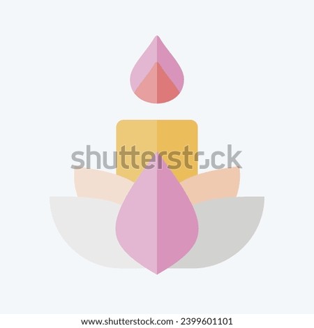 Icon Candle. related to Chinese New Year symbol. flat style. simple design editable. simple illustration