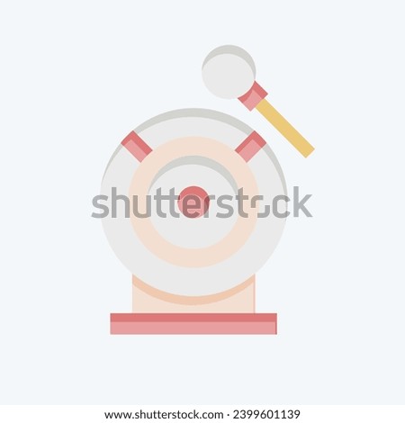 Icon Gong. related to Chinese New Year symbol. flat style. simple design editable. simple illustration