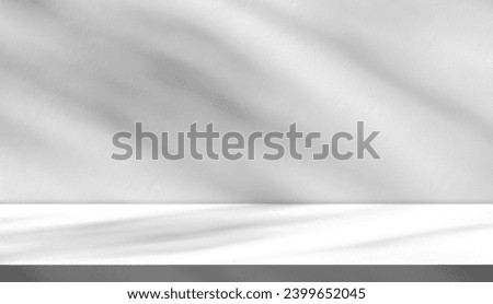 Background Pattern Design Empty Wall Room Studio Backdrop with Shadow Light Overlay and reflection Interior Floor Cement Stage well Display Product and text Presentation on Grey Color free space