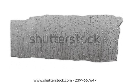 Waterfall effect sample cutout on car paint glass water drops in shades of grey