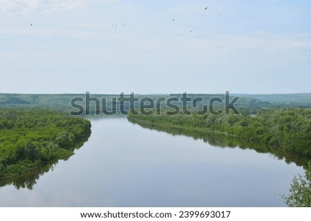 Don river landscape in Vyoshenskaya village, Rostov-on-Don region of Russia Royalty-Free Stock Photo #2399693017