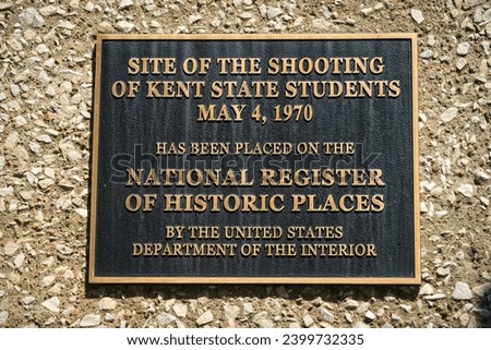 The May 4th Memorial at Kent State University Royalty-Free Stock Photo #2399732335