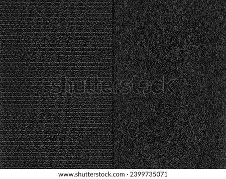 Background, texture. Textile fastener on both sides, studio picture, close -up.