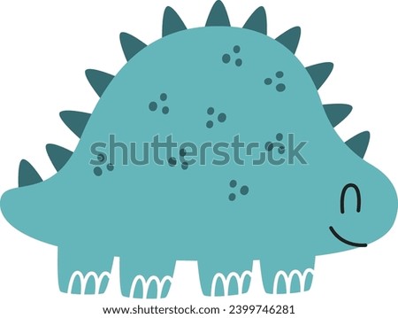 Childish Dinosaur Baby Vector Illustration
