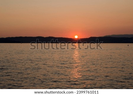 summer evening, sunset on Lake Garda

