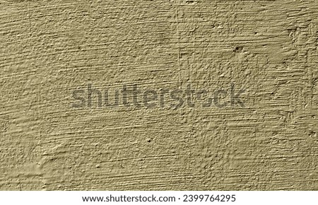 Abstract Rough Dry paint is peeling off the building wall.Close-up. Badly fixed building facade wall covered with cracks in stucco and paint. Missing patch of paint in the middle; crack with flappy. Royalty-Free Stock Photo #2399764295