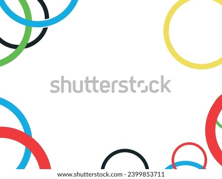 Colored rings on a white background. Abstract bright background for design. Royalty-Free Stock Photo #2399853711