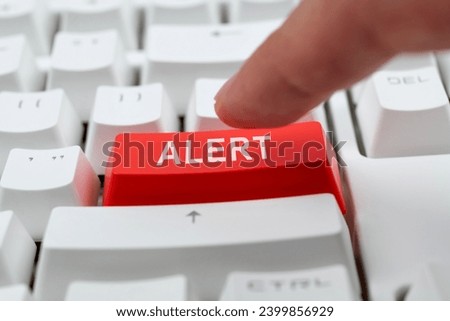 Modern keyboard with alert button