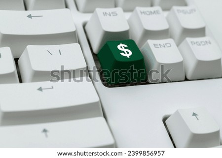 Modern keyboard with dollar sign button