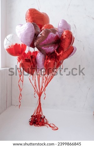 red balloons for valentine's day