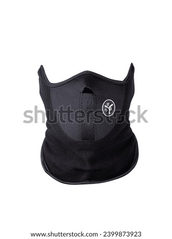 Black  balaclava for cycling in cold weather isolated on white background Royalty-Free Stock Photo #2399873923