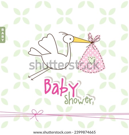 Baby special delivery, baby shower invitation card