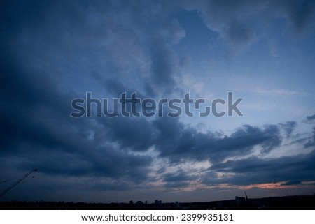 Dusk Blue picture sky background cloud nature photo sunset clear sky