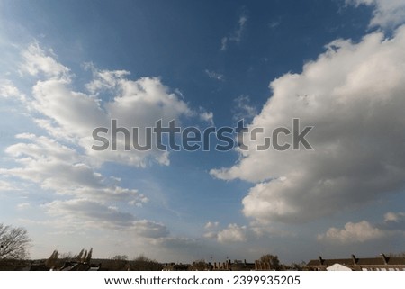 Blue Sky White Clouds picture sky background cloud nature photo sunset clear sky