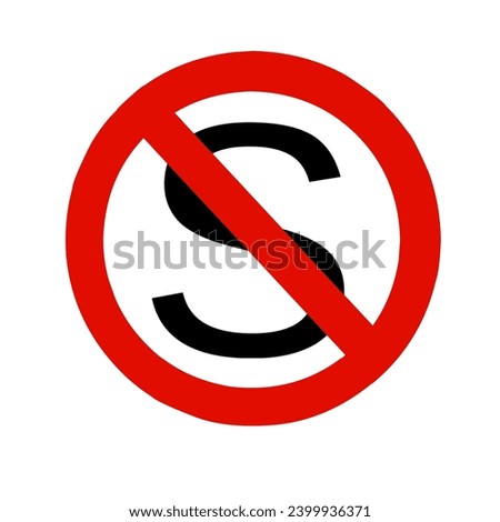 prohibited stop sign logo, a simple flat vector design