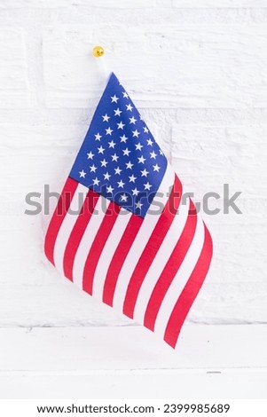 the American flag on a white background. Election of the President of the country.