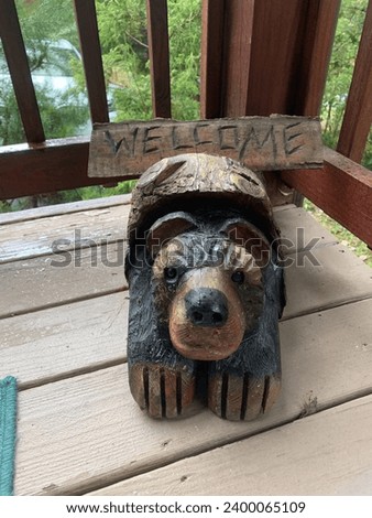 The decorations of black bears give a fresh look in the house. Hanging Wall Art Decor Funny Gift Home Decor Rustic Sign, Housewarming Gift Wooden Frame Picture carved Sculpture Statue Craft Figurine