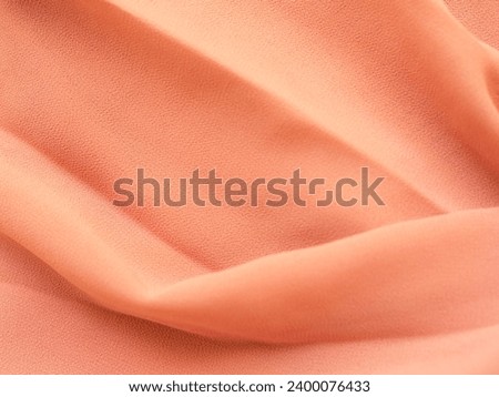 Orange Cloth Background, Beige Fabric Texture Gold Color Pattern Silk Gradien Luxury Backdrop, Light Yellow Textile Banner Material Satin Summer Tropical Wave Display Fashion Abstract  Poster Template