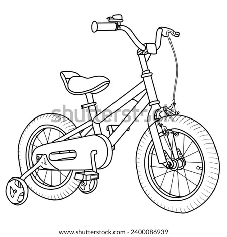 4-wheel bicycle for kids. Healthy equipment for sport and recreation, flat vector isolated on a white background