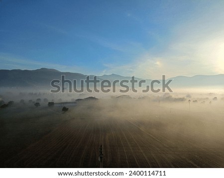 Mugla Milas is a foggy weather Royalty-Free Stock Photo #2400114711