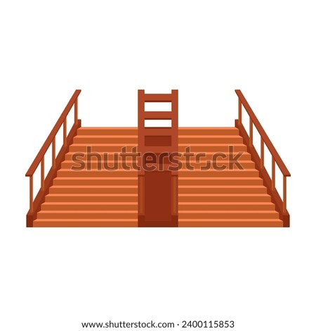 Flat illustration of stairs on isolated background