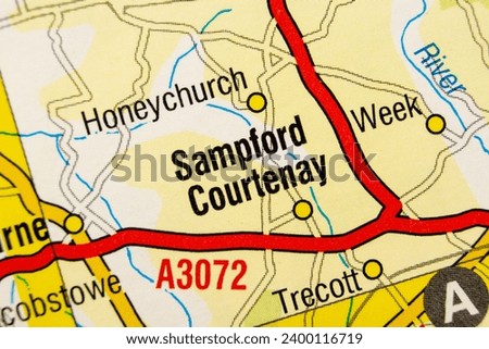 Sampford Courtenay, Devon, England, United Kingdom atlas local map town and district plan name