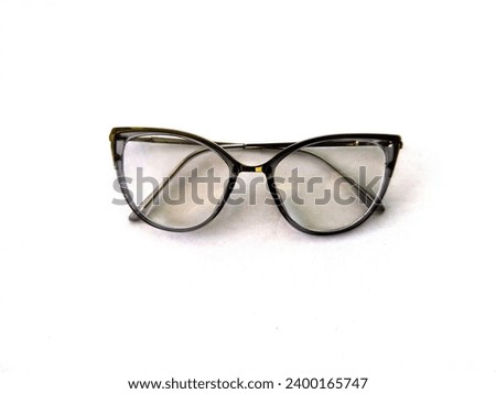 contemporary women's glasses on a white background.