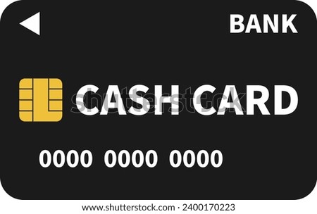 Clip art of black cash card