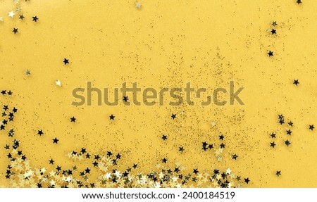 Stars Sparkles on Yellow Shine Background