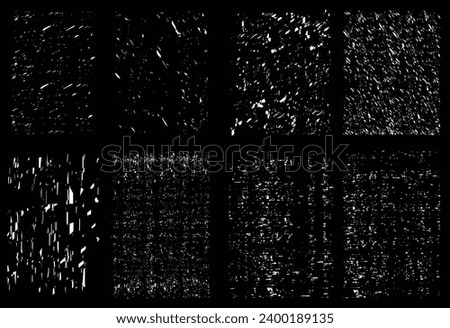 Dirty Grunge Textures Vector Set vector detailed Overlays stamp texture with effect grunge, Grunge Images texture black. Dark weathered overlay pattern sample on transparent Grunge background design, Royalty-Free Stock Photo #2400189135